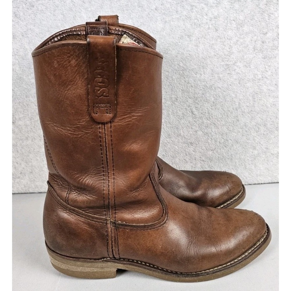 Red Wing 1155 Pecos Leather Work Boots Heritage Nailseat Soft Toe USA Size 9.5